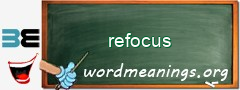 WordMeaning blackboard for refocus